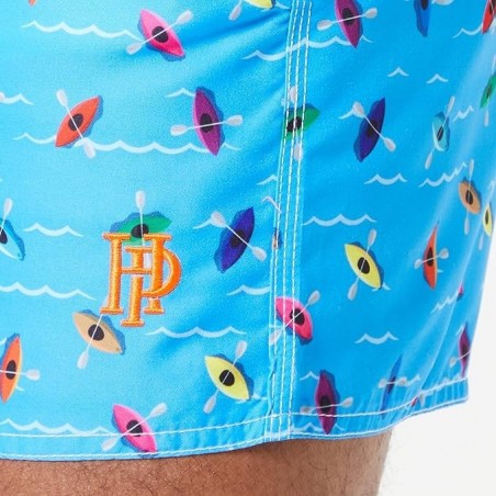 Boardshort Kayak Haute Pression - Motif kayak coloré - Tailles S à L