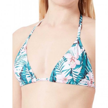 Ensemble maillot floral bleu triangle et culotte classique, du 34 au 46