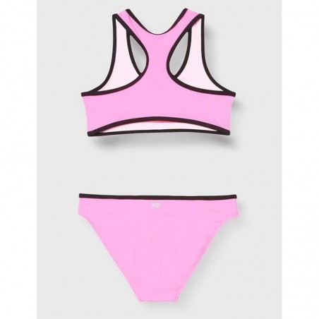 Maillot 2 pièces brassière uni rose fluo, Los Angeles,  6 ans-14 ans