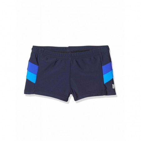 Boxer de bain garçon tricolore marine et bleu - 4 à 14 ans