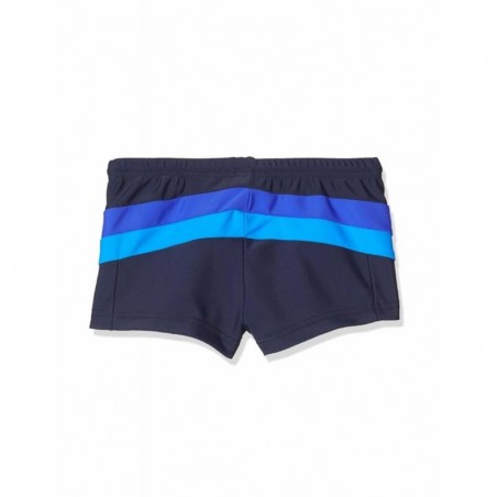 Boxer de bain garçon tricolore marine et bleu - 4 à 14 ans