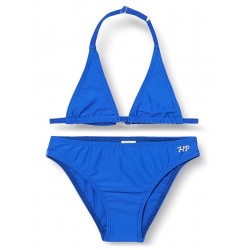 2 pièces fille, triangle ajustable & culotte classique, bleu électrique, tailles 4 à 14 ans