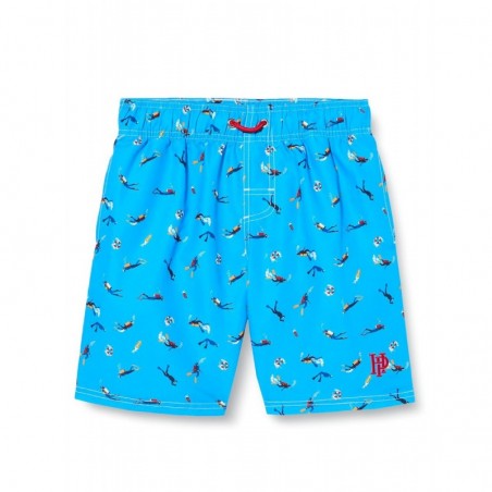 Boardshort garçon bleu imprimé plongeurs 6-16 ans