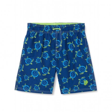 Boardshort garçon bleu motif tortues 6-16 ans