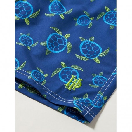 Boardshort garçon bleu motif tortues 6-16 ans