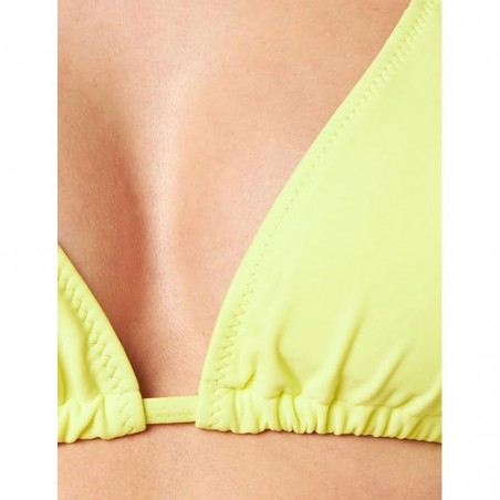 Haut de maillot triangle jaune taille 34 à 46 coques amovibles