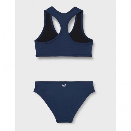 Maillot 2 pièces fillette, brassière dos nageur & culotte marine - 6 au 16 ans