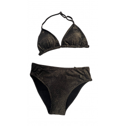 Maillot de bain menstruel 2 pièces Toucan noir pailleté pour ado 12-16 ans