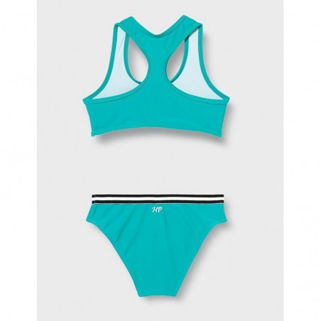 Maillot 2 pièces brassière vert émeraude Tropical Summer, culotte avec galon - du 6 au 16 ans