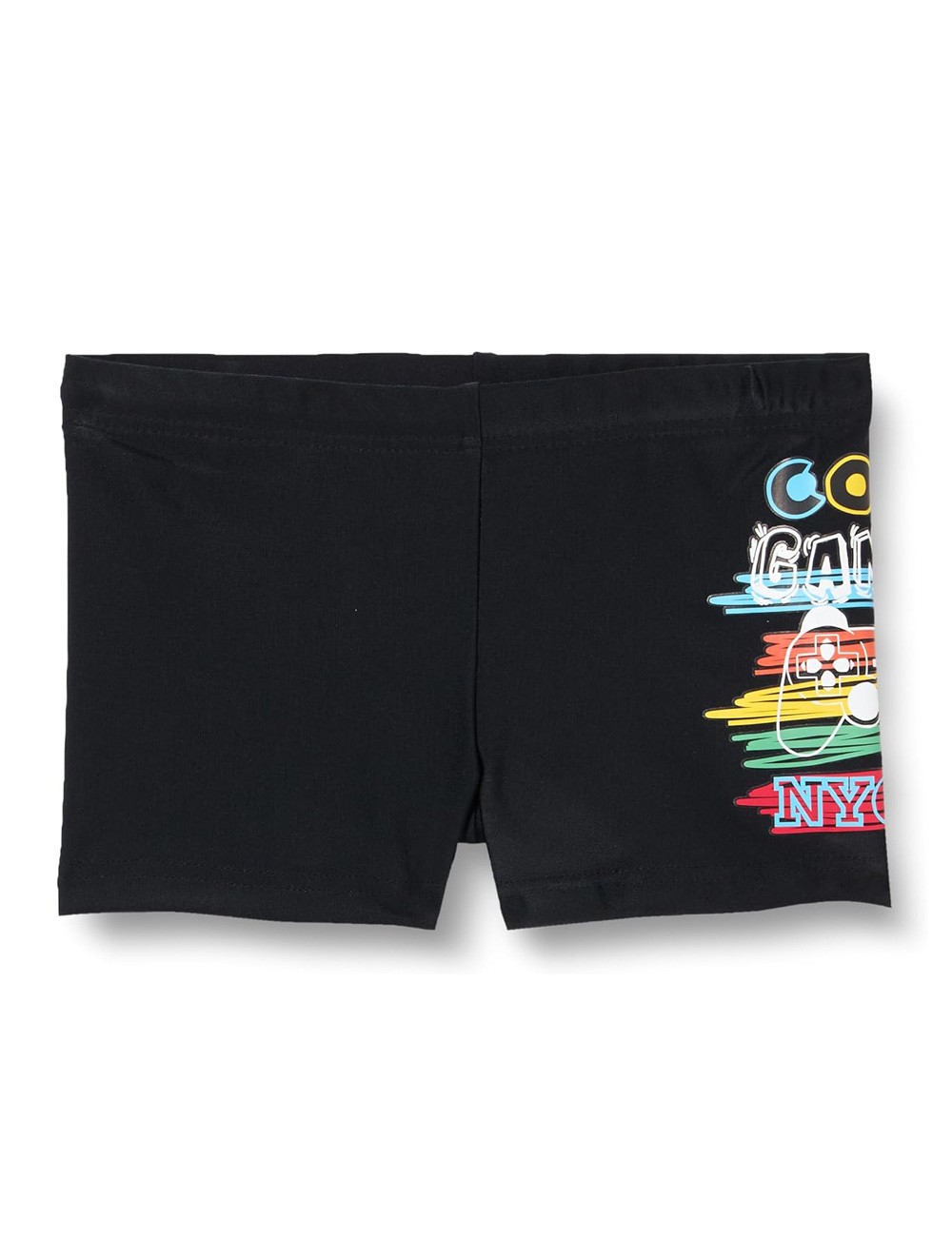 Boxer de bain garçon noir motif gamer - du 4 au 14 ans