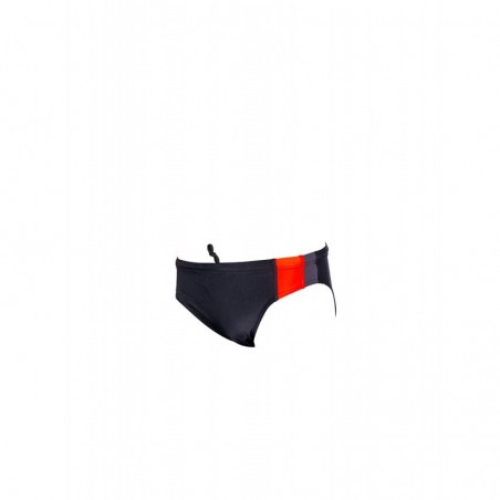 Slip Maillot de bain homme uni noir tricolore noir gris rouge