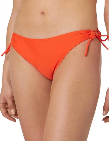 Maillot 2 pièces orange haut avec coques et armature avec nœud, culotte ajustable - du 36 au 46