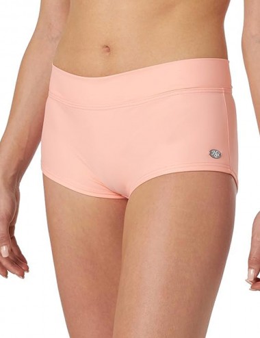 Bikini rose poudré haut triangle culotte shorty ajustable - taille 34 à 46