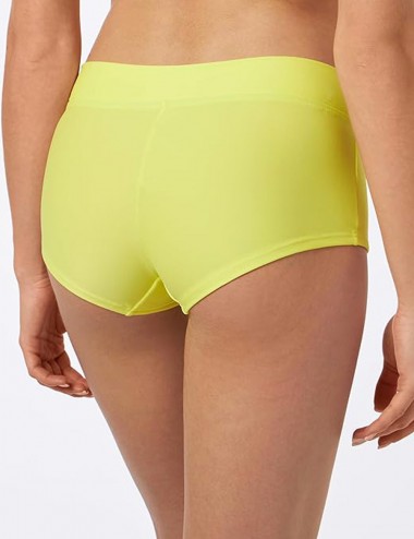 Deux pièces jaune, haut triangle et shorty - taille 34 à 46 - Dos culotte