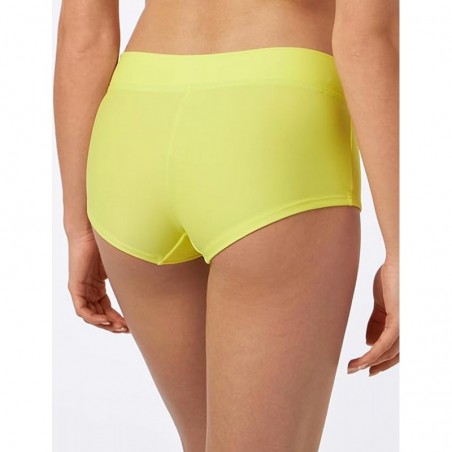 Maillot deux pièces jaune, haut triangle et shorty - taille 34 à 46