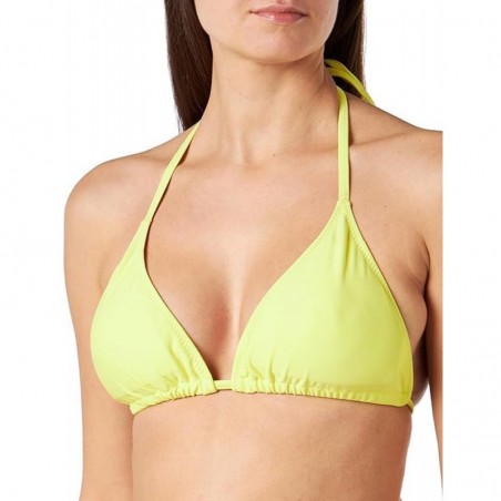 Maillot deux pièces jaune, haut triangle et shorty - taille 34 à 46