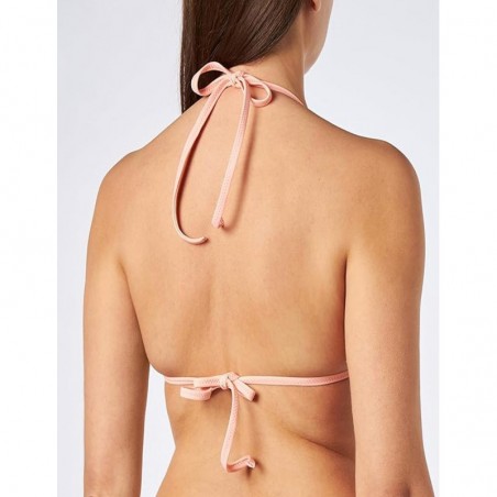 Bikini rose poudré haut triangle et culotte brésilienne - taille 34 à 46