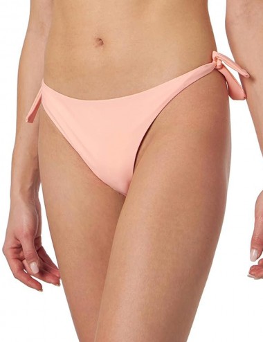 Bikini rose poudré haut triangle culotte brésilienne réglable - taille 34 à 46