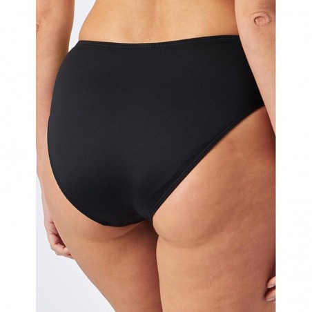 Maillot 2 pièces gainant noir, haut armature, culotte taille haute, du 38 à 50