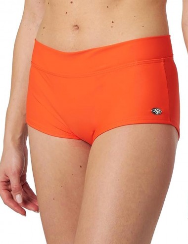 Bikini orange, haut triangle et shorty - taille 34 à 46
