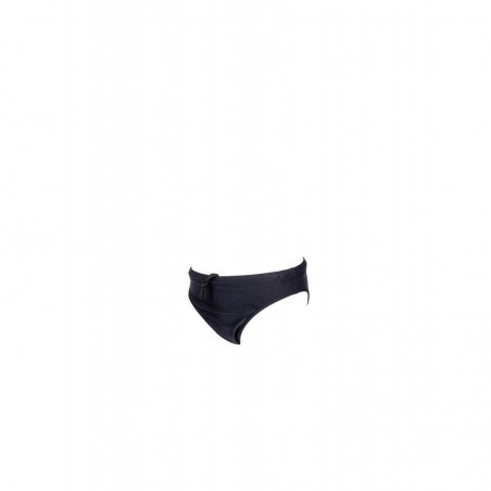 Slip Maillot de bain garcon uni noir permanent basic et sport