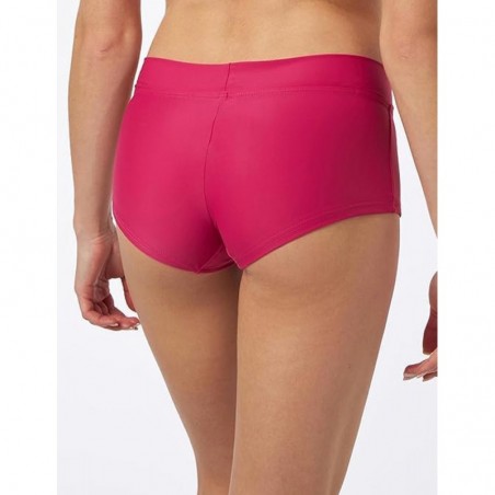 Maillot de bain 2 pièces framboise, haut triangle et shorty - taille 34 à 46