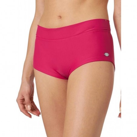 Maillot de bain 2 pièces framboise, haut triangle et shorty - taille 34 à 46