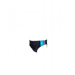 Slip Maillot de bain garcon uni noir tricolore permanent