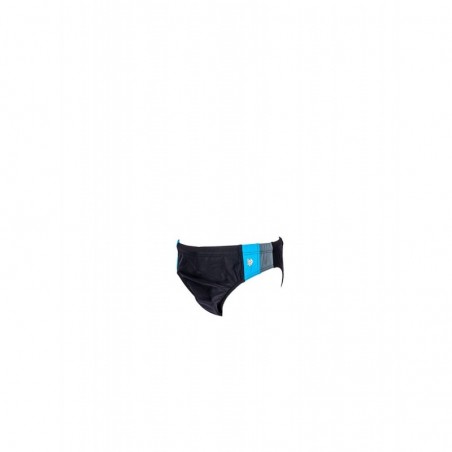 Slip Maillot de bain garcon uni noir tricolore permanent