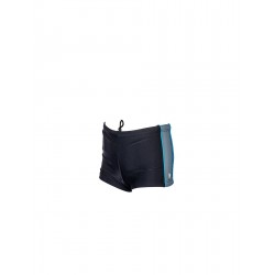 Shorty Maillot de bain garcon uni tricolore noir gris turquoise sport