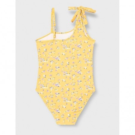 Maillot une pièce fille jaune fleuri blanc & violet - 6 à 16 ans