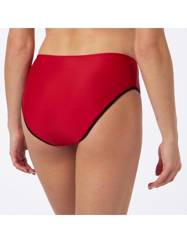 Culotte de maillot de bain menstruel rouge taille haute Tahiti, du 38 au 48 - Dos