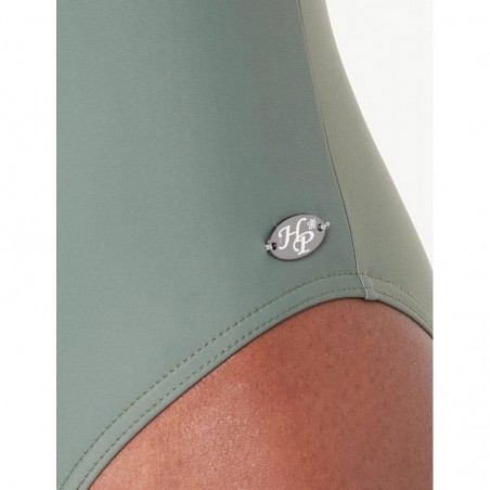 Maillot 1 pièce kaki avec détails argent, sculptant, bonnet C,  du 36 au 52