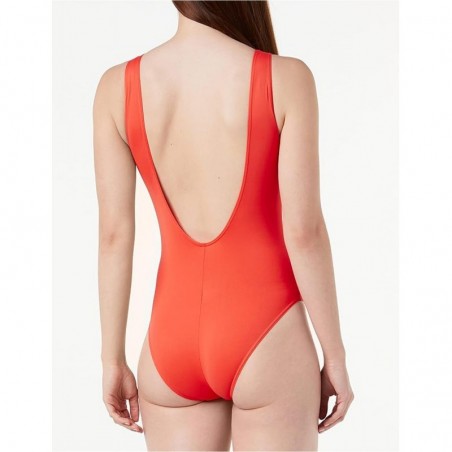 Maillot de bain 1 pièce gainant, bonnet C, corail avec détails argent, taille 36 à 52