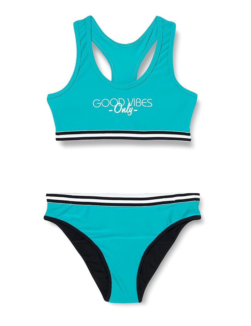 Ensemble maillot de bain menstruel 2 pièces turquoise Diamant 12 au 16 ans