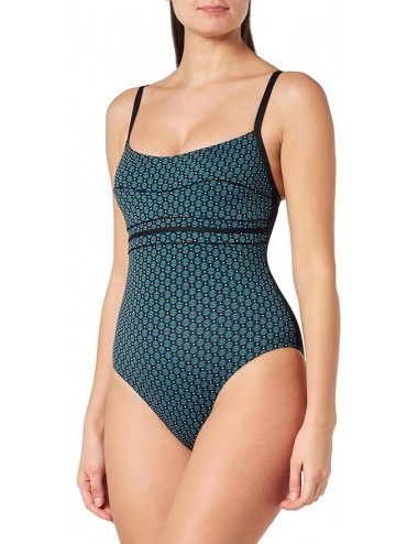 Maillot de bain une pièce motif géométrique - Élégance et maintien