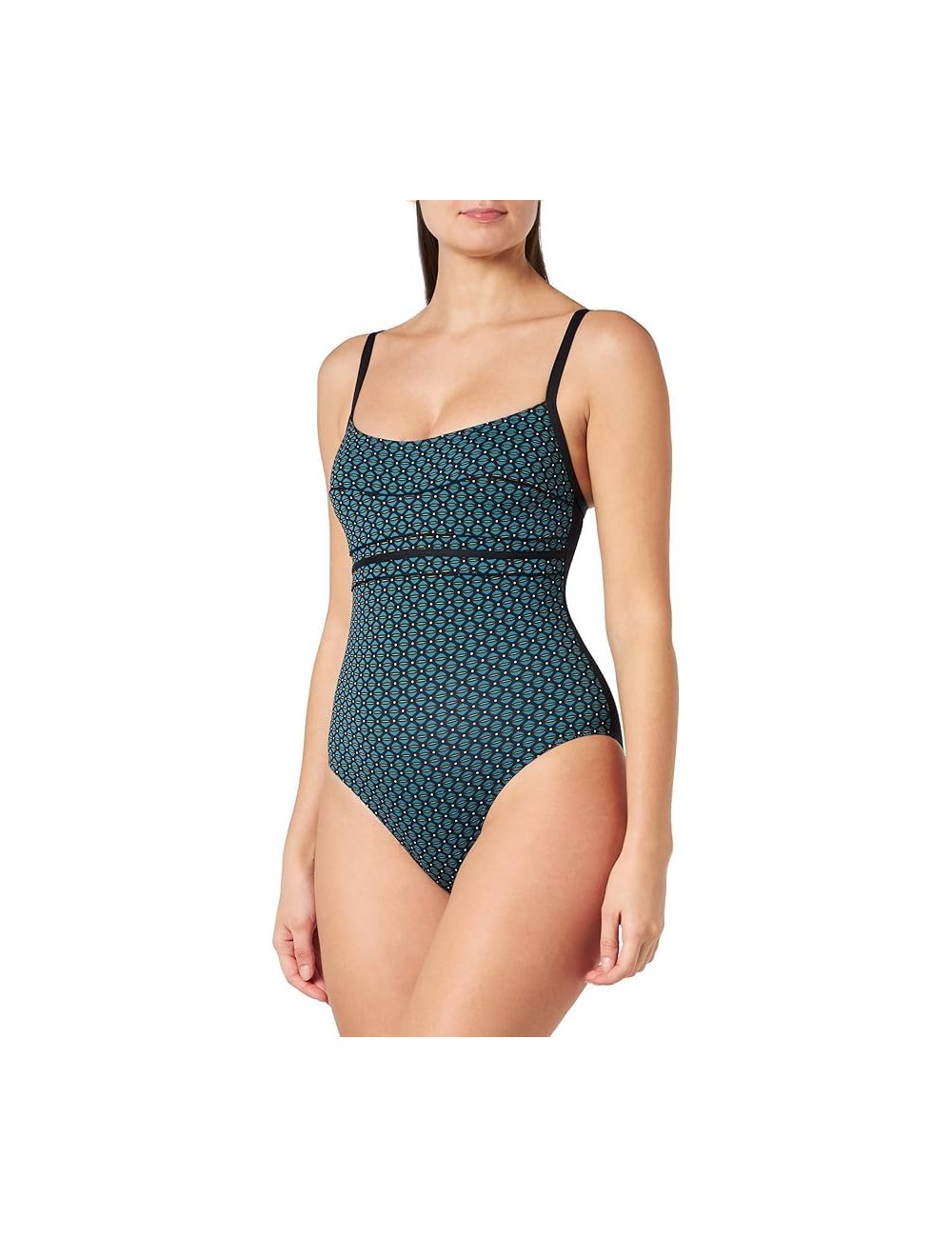 Maillot de bain une pièce motif géométrique - Élégance et maintien