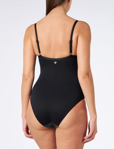 Maillot de bain une pièce motif géométrique - Élégance et maintien