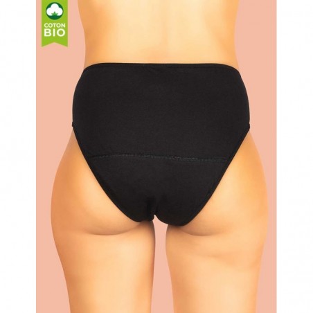 Culotte menstruelle taille haute flux léger en coton bio Patience